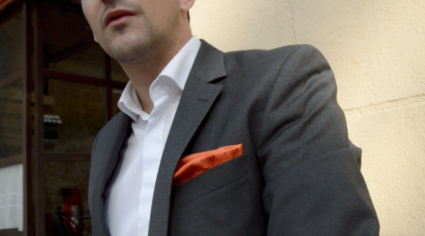 Pañuelo de bolsillo de seda silk pocket square 'Lollou'
